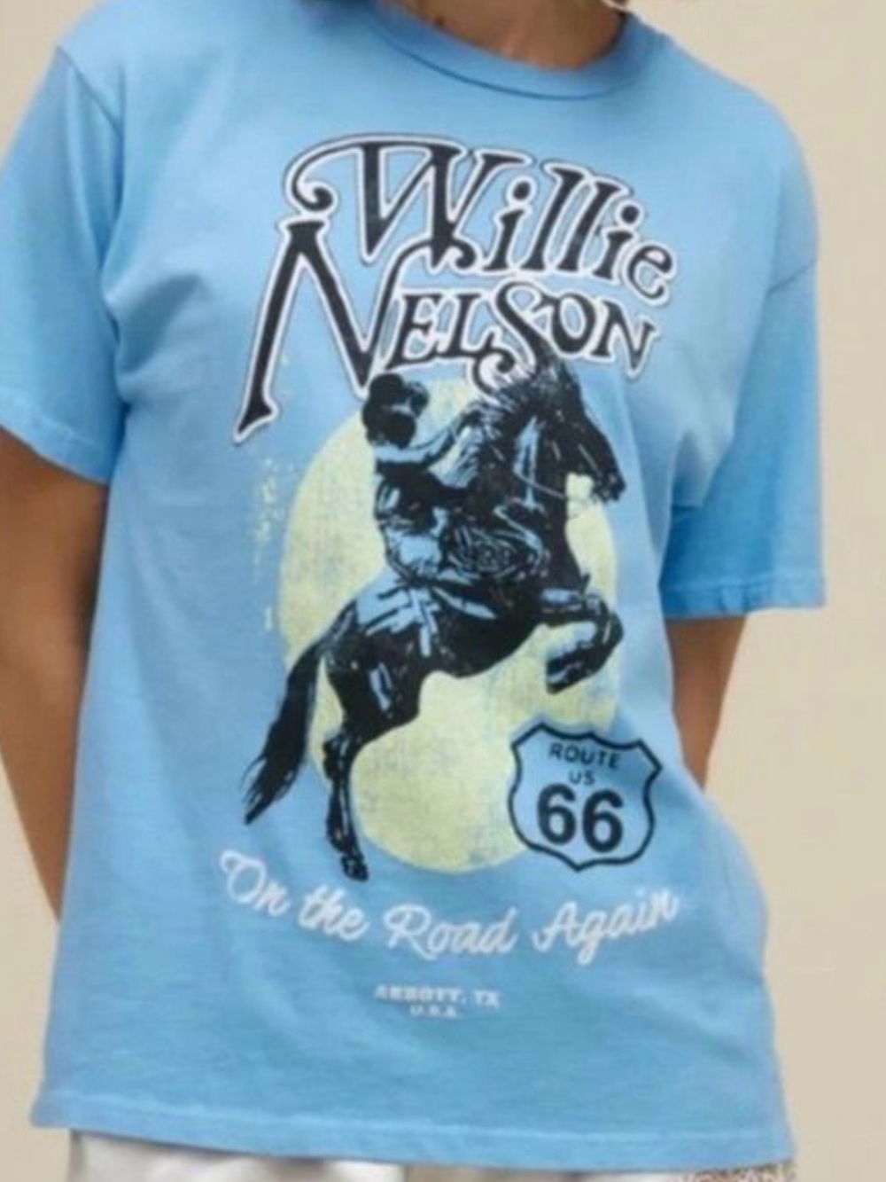 Daydreamer Willie Nelson Route 66 Graphic Tee